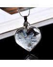 1PC naturalny kryształ mineralny Ornament butelka życzeń serce wisiorek strażnik moda naszyjnik z wisiorkiem wisiorek biżuteria 