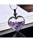 1PC naturalny kryształ mineralny Ornament butelka życzeń serce wisiorek strażnik moda naszyjnik z wisiorkiem wisiorek biżuteria 