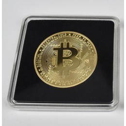 Pozłacane Bitcoin Bit moneta Litecoin marszczyć upamiętnienie metalowa moneta przezroczyste opakowanie akrylowe monety