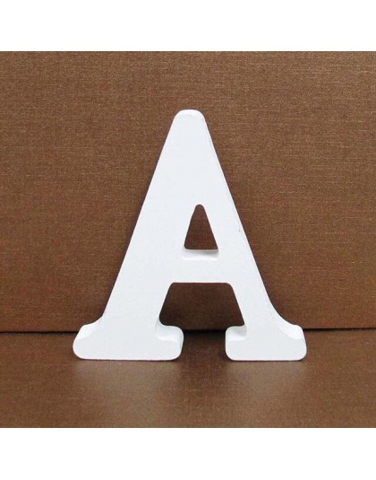 1pc 8cm A-Z 0-9 białe drewniane litery alfabetu angielskiego numer wolnostojący spersonalizowana nazwa projekt rzemiosło artysty