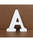 1pc 8cm A-Z 0-9 białe drewniane litery alfabetu angielskiego numer wolnostojący spersonalizowana nazwa projekt rzemiosło artysty