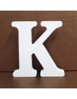 1pc 8cm A-Z 0-9 białe drewniane litery alfabetu angielskiego numer wolnostojący spersonalizowana nazwa projekt rzemiosło artysty