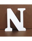 1pc 8cm A-Z 0-9 białe drewniane litery alfabetu angielskiego numer wolnostojący spersonalizowana nazwa projekt rzemiosło artysty