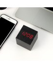 LED budzik drewniany zegarek stół sterowanie głosem cyfrowy drewno Despertador elektroniczny pulpit USB/AAA zasilany zegary wyst
