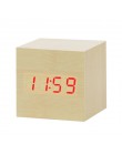 LED budzik drewniany zegarek stół sterowanie głosem cyfrowy drewno Despertador elektroniczny pulpit USB/AAA zasilany zegary wyst