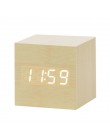 LED budzik drewniany zegarek stół sterowanie głosem cyfrowy drewno Despertador elektroniczny pulpit USB/AAA zasilany zegary wyst