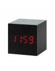 LED budzik drewniany zegarek stół sterowanie głosem cyfrowy drewno Despertador elektroniczny pulpit USB/AAA zasilany zegary wyst