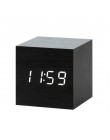 LED budzik drewniany zegarek stół sterowanie głosem cyfrowy drewno Despertador elektroniczny pulpit USB/AAA zasilany zegary wyst