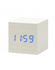 LED budzik drewniany zegarek stół sterowanie głosem cyfrowy drewno Despertador elektroniczny pulpit USB/AAA zasilany zegary wyst