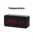 LED budzik drewniany zegarek stół sterowanie głosem cyfrowy drewno Despertador elektroniczny pulpit USB/AAA zasilany zegary wyst