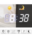 Anpro 3D duża LED cyfrowa ściana zegar data czas celsjusza Nightlight wyświetlacz stół do komputera zegary budzik z salonu