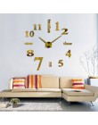 Niedrogi DIY lustrzany efekt dekoracji wnętrz naklejki ścienne krótki styl martwa natura kwarcowy salon niedrogi zegar ścienny