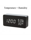 LED budzik drewniany zegarek stół sterowanie głosem cyfrowy drewno Despertador elektroniczny pulpit USB/AAA zasilany zegary wyst
