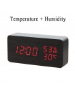 LED budzik drewniany zegarek stół sterowanie głosem cyfrowy drewno Despertador elektroniczny pulpit USB/AAA zasilany zegary wyst