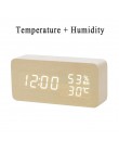 LED budzik drewniany zegarek stół sterowanie głosem cyfrowy drewno Despertador elektroniczny pulpit USB/AAA zasilany zegary wyst
