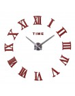 Promocja nowy home decor duże rzymskie lustro moda nowoczesne zegary kwarcowe salon diy ściana naklejka zegar zegarek darmowa wy