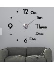 3D DIY duży zegar ścienny nowoczesny Design cichy, ścienny zegar z naklejkami lustro akrylowe samoprzylepne zegary ścienne salon