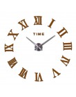 Promocja nowy home decor duże rzymskie lustro moda nowoczesne zegary kwarcowe salon diy ściana naklejka zegar zegarek darmowa wy