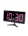 Cyfrowy budzik lustrzany zegar LED wielofunkcyjne wyświetlanie czasu drzemki noc LCD lampa biurkowa pulpit budzik kabel USB