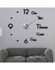 3D DIY duży zegar ścienny nowoczesny Design cichy, ścienny zegar z naklejkami lustro akrylowe samoprzylepne zegary ścienne salon