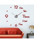 3D DIY duży zegar ścienny nowoczesny Design cichy, ścienny zegar z naklejkami lustro akrylowe samoprzylepne zegary ścienne salon
