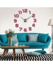 Nowy zegar zegarek zegary ścienne horloge 3d diy lustro akrylowe naklejki Home Decoration salon igła kwarcowa darmowa wysyłka