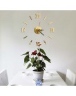 1 sztuka nowy zegar zegarek zegary ścienne Horloge 3d Diy lustro akrylowe naklejki dekoracja wnętrz salon igła kwarcowa