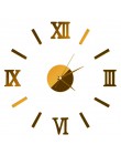 1 sztuka nowy zegar zegarek zegary ścienne Horloge 3d Diy lustro akrylowe naklejki dekoracja wnętrz salon igła kwarcowa