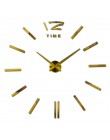 Zegar ścienny diy salon nowy akryl zegarek kwarcowy zegary 3d reloj de pared home decoration hot Metal naklejka ścienna