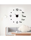 Home Decor 3D zegar ścienny nowoczesny duży zegar ścienny samoprzylepna naklejka na ścianę kreatywne lustro akrylowe zegar ścien