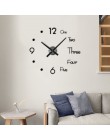 Home Decor 3D zegar ścienny nowoczesny duży zegar ścienny samoprzylepna naklejka na ścianę kreatywne lustro akrylowe zegar ścien