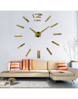 3d prawdziwy duży zegar ścienny rzucili lustro naklejki ścienne diy salon home decor modne zegarki przyjazdu kwarcowe zegary ści