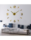 Diy akrylowa ściana lustrzana zegar duży kwarcowy zegarek martwa natura nowoczesne zegary salon dekoracji wnętrz naklejki 3d