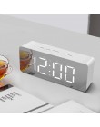 Wielofunkcyjny zegar LED cyfrowy z efektem lustra nowoczesny modny oryginalny dekoracyjny