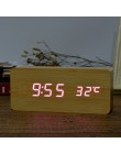 FiBiSonic budziki z termometrem, drewniane drewniane zegary Led, cyfrowy zegar stołowy, zegary elektroniczne z kosztem