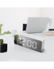 Wielofunkcyjny zegar LED cyfrowy z efektem lustra nowoczesny modny oryginalny dekoracyjny