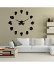 Różne czaszki DIY Horror Wall Art Giant zegar ścienny duża igła bezramowe głowice Zombie duży zegar ścienny Halloween Decor