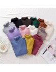 Lucyever sweter z golfem kobiet sweter wiosna sweter dziergany, w stylu Basic moda z najwyższej półki jesień z długim rękawem ko