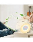 Obudź budzik z lampką wschód/zachód słońca symulacja cyfrowy zegar z radiem FM 7 kolory jasne dźwięki funkcja Touch Control