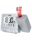 FanJu FJ3531 projektor cyfrowy zegar z budzikiem LED elektroniczny stół drzemka podświetlenie temperatura wilgotność zegarek z p