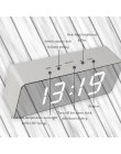 Lustrzany budzik Led zegar cyfrowy zegar drzemki z termometrem USB akumulator duży wyświetlacz elektroniczny wielofunkcyjny