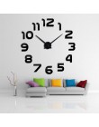 Moda z najwyższej półki 3d zegar ścienny reloj de pared zegarek kwarcowy nowoczesne zegary diy salon duże dekoracyjne naklejki m