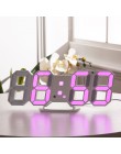 3D LED cyfrowy zegar drzemka biurko w sypialni budziki wiszący zegar ścienny 12/24 godziny kalendarz termometr Home Decor prezen