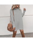 Danjeaner nowa wiosna golfem solidne dzianinowe swetry sukienka kobiety z długim rękawem szczupły streetwear swetry nadwymiarowy