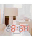 3D LED cyfrowy zegar drzemka biurko w sypialni budziki wiszący zegar ścienny 12/24 godziny kalendarz termometr Home Decor prezen