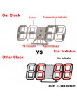 3D LED cyfrowy zegar drzemka biurko w sypialni budziki wiszący zegar ścienny 12/24 godziny kalendarz termometr Home Decor prezen