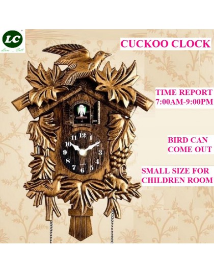 10 cali Zegar z kukułką Zegar ścienny do salonu Nowoczesne majtki Bird Cuckoo Dekoracje pokoju dziecięcego Zegar z kukułką