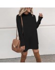 Danjeaner nowa wiosna golfem solidne dzianinowe swetry sukienka kobiety z długim rękawem szczupły streetwear swetry nadwymiarowy
