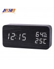 JINSUN nowoczesny budzik led Despertador temperatura wilgotność elektroniczny pulpit tablica cyfrowa zegary