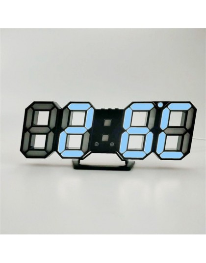 3D LED cyfrowy zegar drzemka biurko w sypialni budziki wiszący zegar ścienny 12/24 godziny kalendarz termometr Home Decor prezen